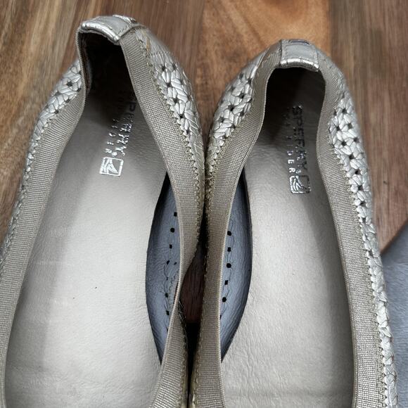 Sperry Top-Sider Shoes Womens Size 7M Ballet Flats Leather Bow Slip On STS93216 - Picture 10 of 12